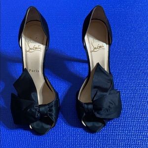 Christan Louboutin satin heels
